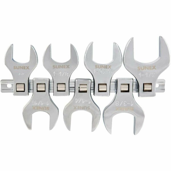 Gourmetgalley 0.5 in. Drive Jumbo SAE Crowfoot Wrench Set - 7 Piece GO3658276